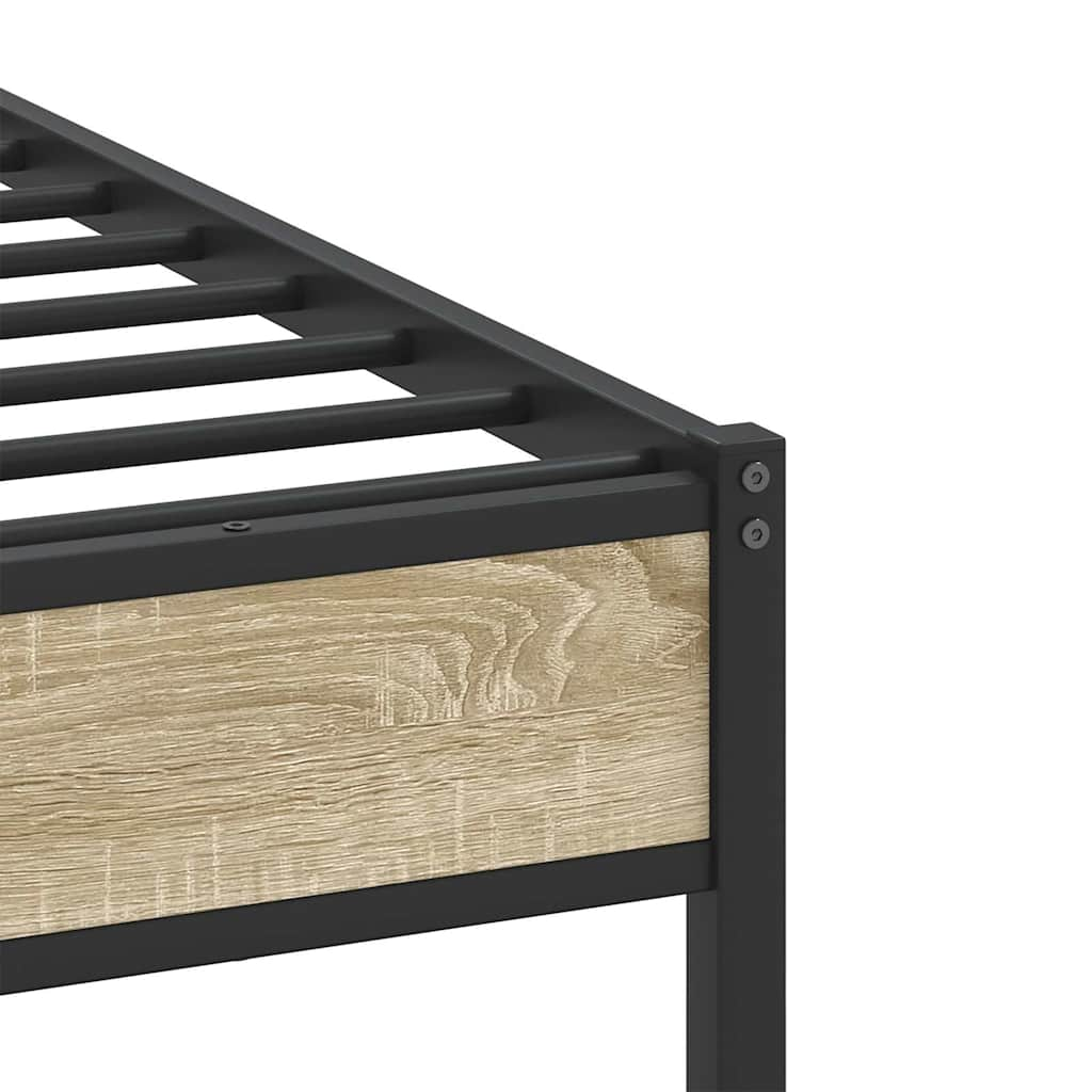 Bed Frame without Mattress Sonoma Oak 75x190 cm Small Single Engineered Wood