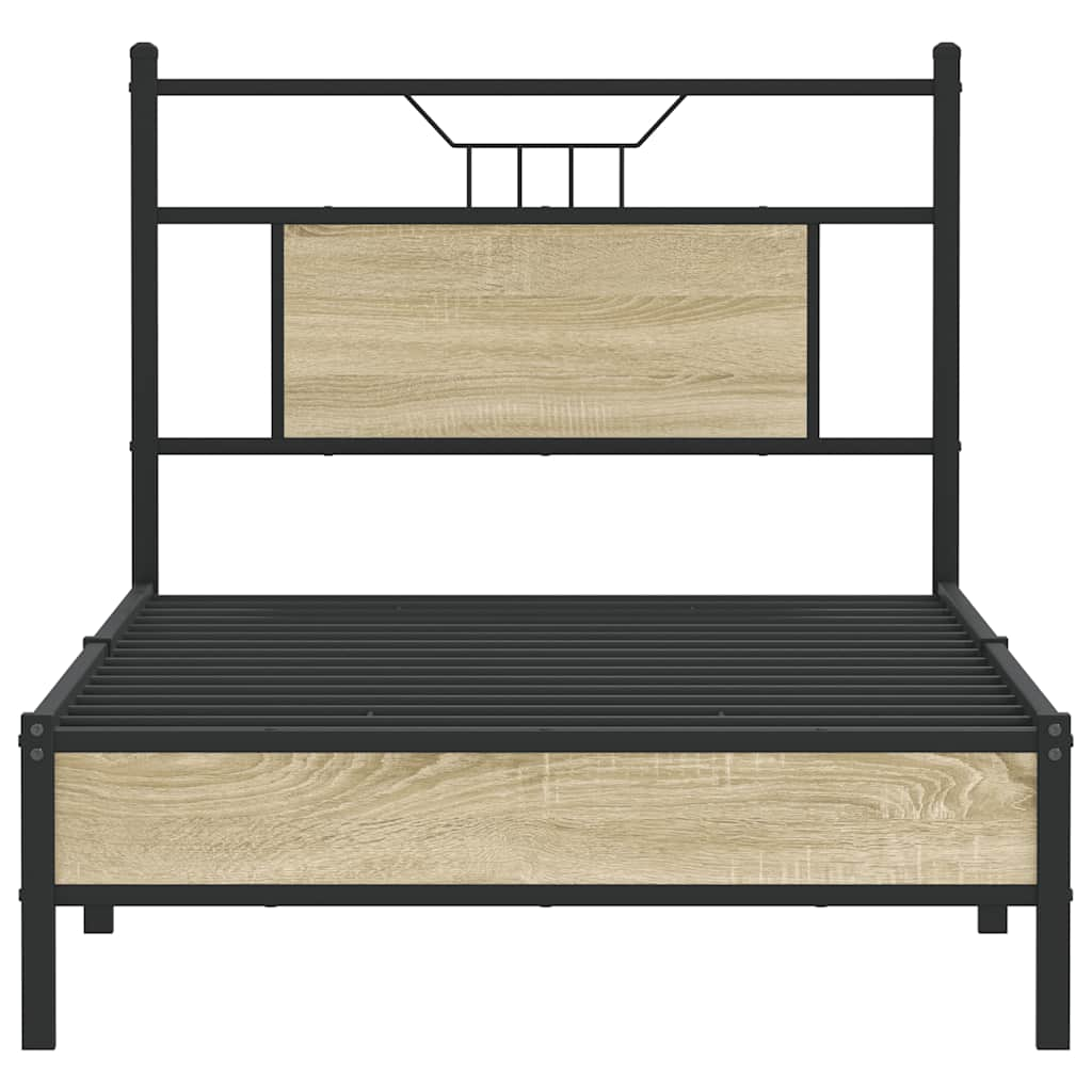 Bed Frame without Mattress Sonoma Oak 80x200 cm Engineered Wood