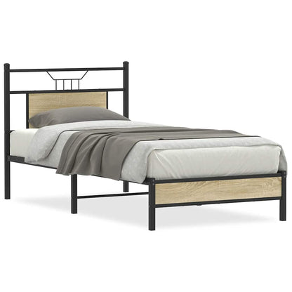 Bed Frame without Mattress Sonoma Oak 90x190 cm Single Engineered Wood