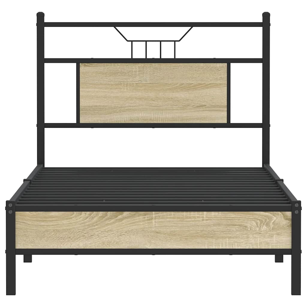 Bed Frame without Mattress Sonoma Oak 90x190 cm Single Engineered Wood