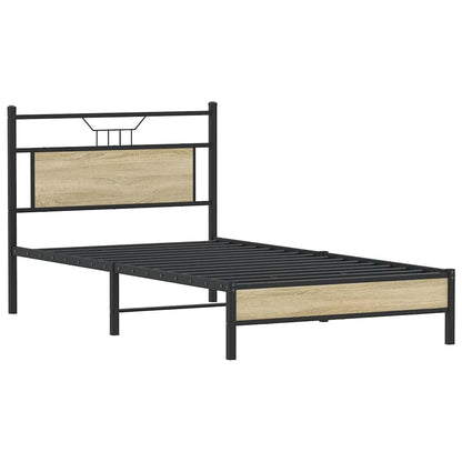 Bed Frame without Mattress Sonoma Oak 100x190 cm Engineered Wood