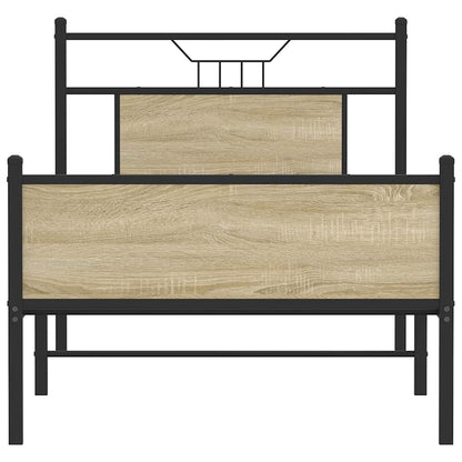 Bed Frame without Mattress Sonoma Oak 90x200 cm Engineered Wood