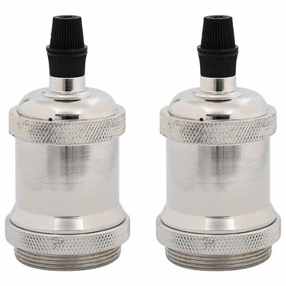 Lamp Holders 2 pcs Satin Nickel E27