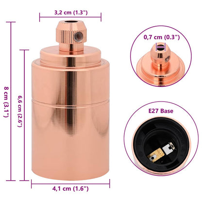 Lamp Holders 2 pcs Rose Gold E27