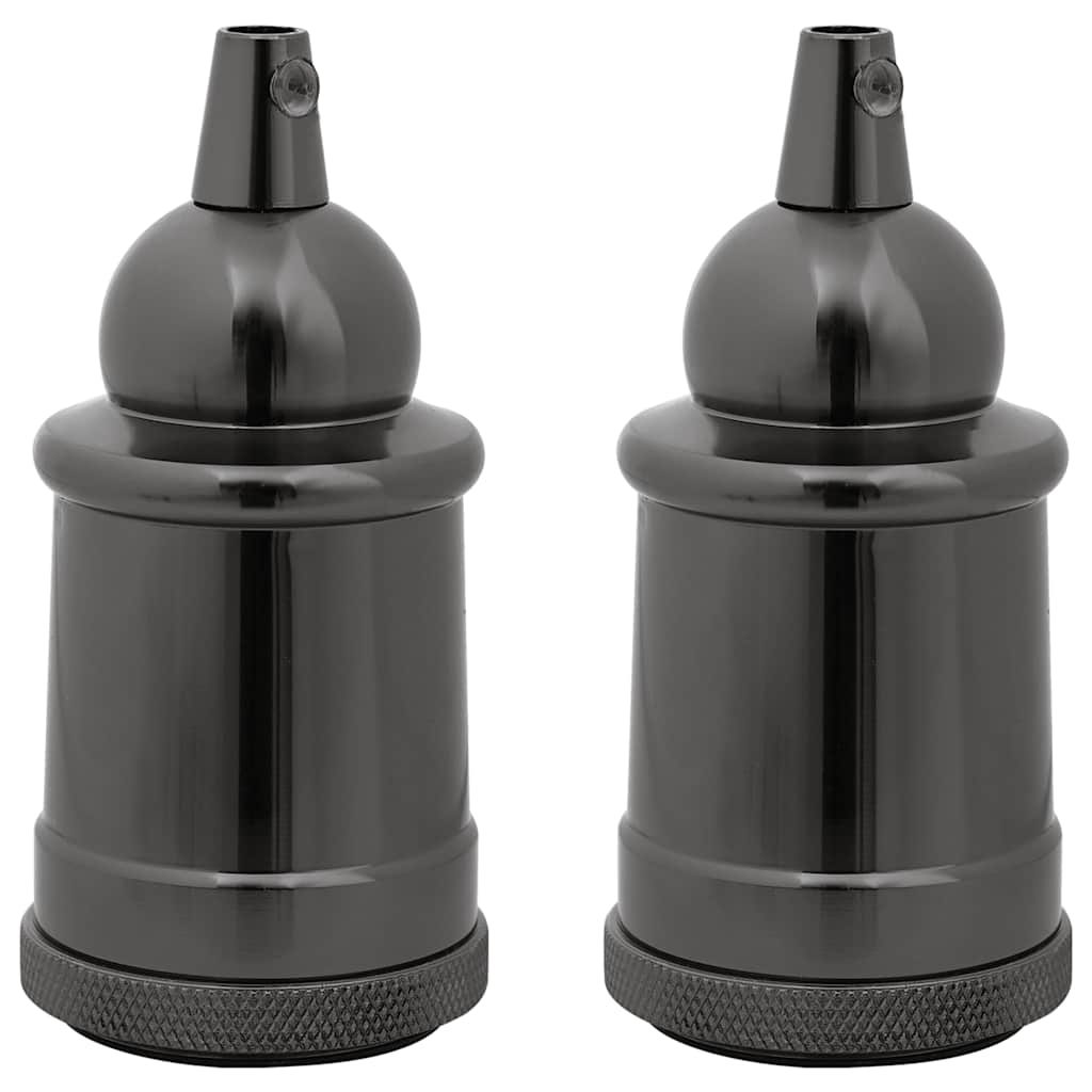 Lamp Holders 2 pcs Glossy Black E27