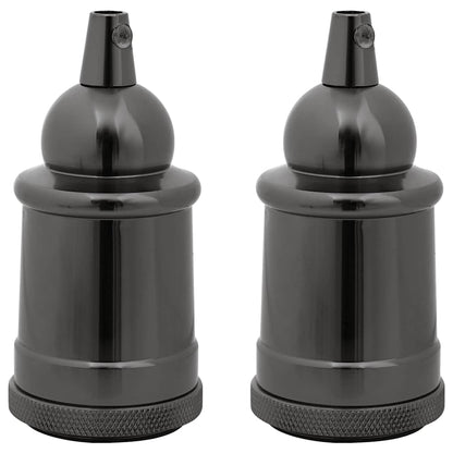 Lamp Holders 2 pcs Glossy Black E27