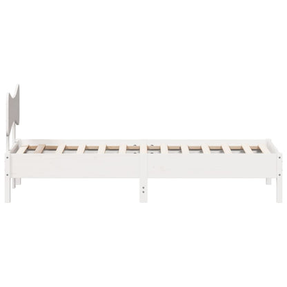 Bed Frame without Mattress White 90x190 cm Single Solid Wood Pine