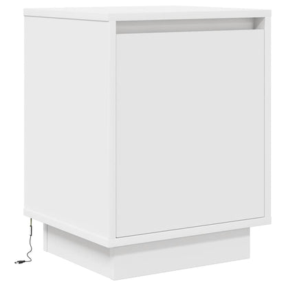 Bedside Cabinets with LED Lights 2 pcs White 38x34x50 cm