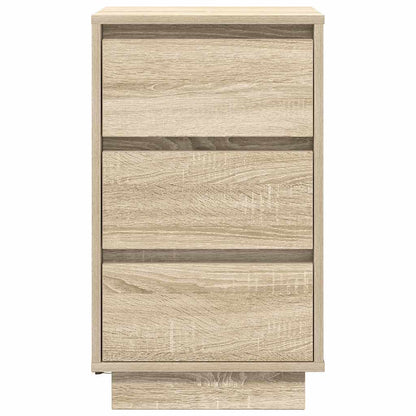 Bedside Cabinet with LED Lights Sonoma Oak 38x34x65 cm