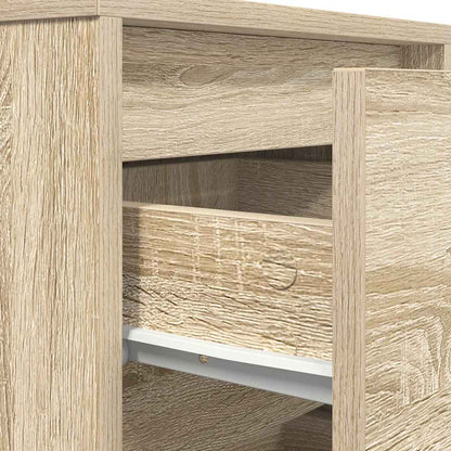 Bedside Cabinet with LED Lights Sonoma Oak 38x34x65 cm