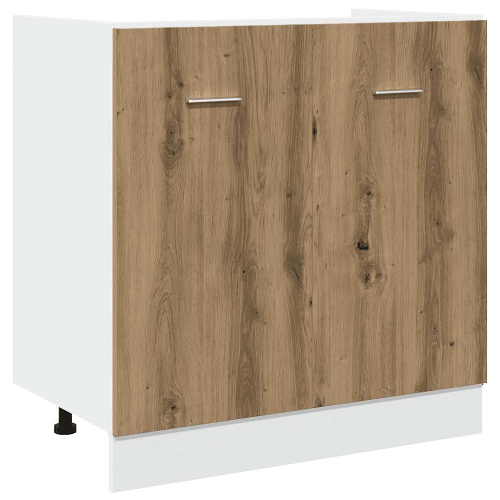 11 Piece Kitchen Cabinet Set Artisan Oak Engineered Wood