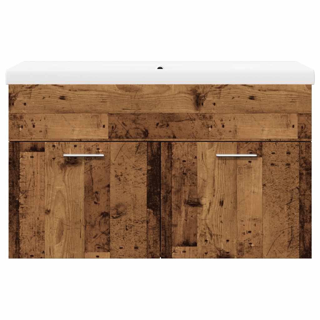 2 Piece Bathroom Furniture Set Old Wood Engineered Wood