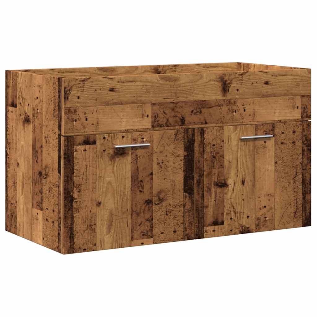 2 Piece Bathroom Furniture Set Old Wood Engineered Wood