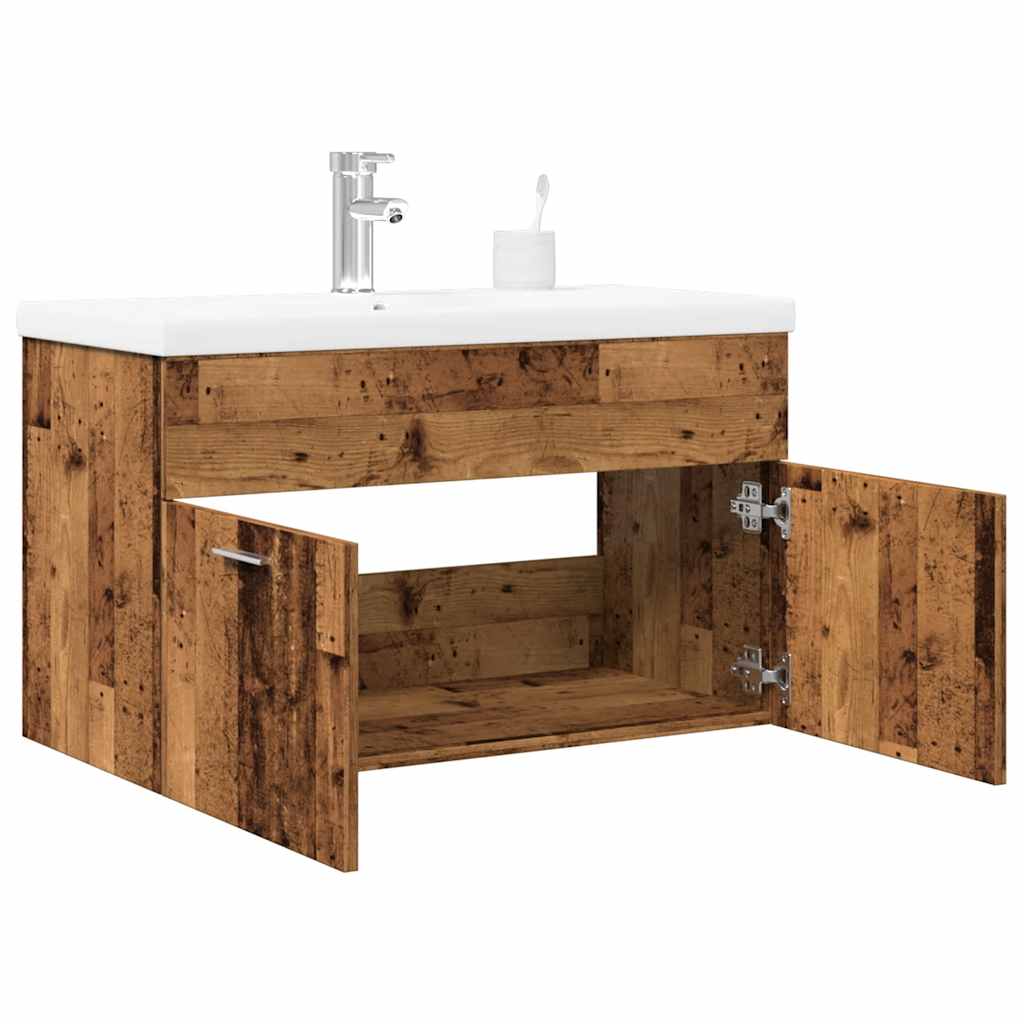 2 Piece Bathroom Furniture Set Old Wood Engineered Wood