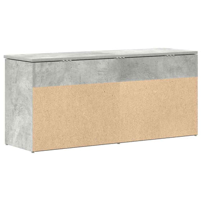 Shoe Bench Concrete Grey 102x30.5x45 cm Engineered Wood