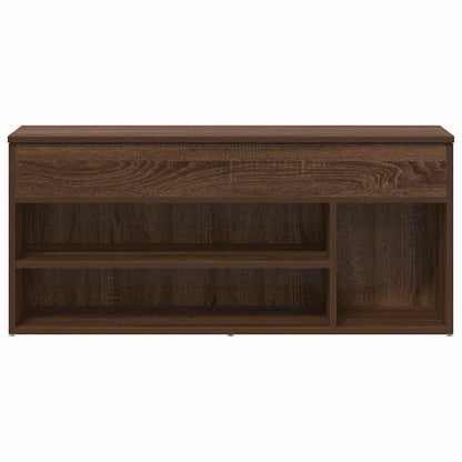 Shoe Bench Brown Oak 102x30.5x45 cm Engineered Wood