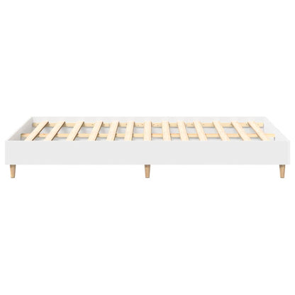 Bed Frame No Mattress White 140x190 cm Engineered Wood