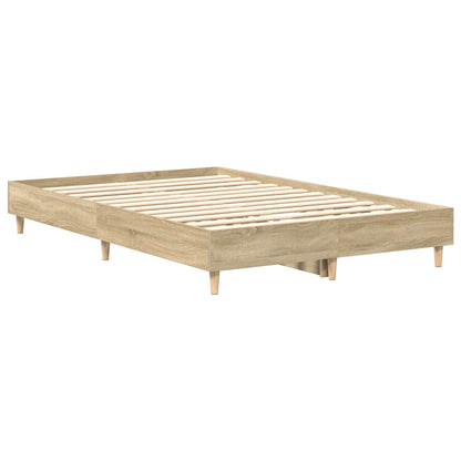 Bed Frame No Mattress Sonoma Oak 140x190 cm Engineered Wood