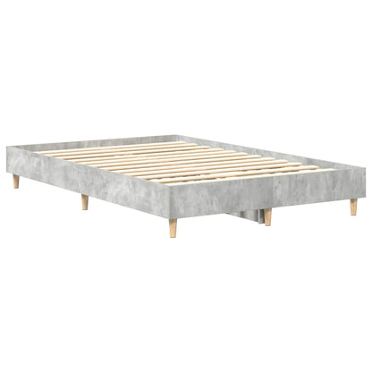 Bed Frame No Mattress Concrete Grey 140x190 cm Engineered Wood