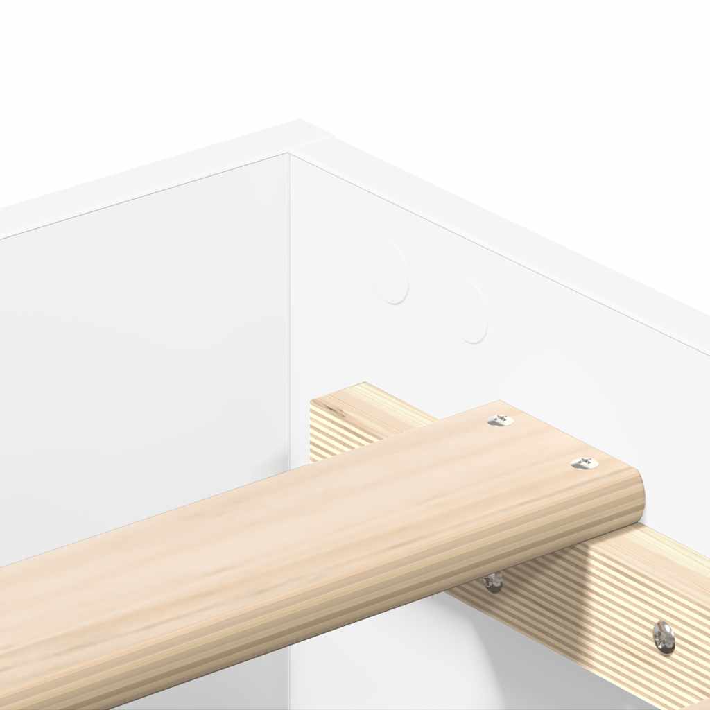 Bed Frame No Mattress White 120x190 cm Small Double Engineered Wood