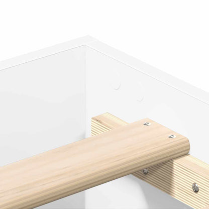 Bed Frame No Mattress White 120x190 cm Small Double Engineered Wood