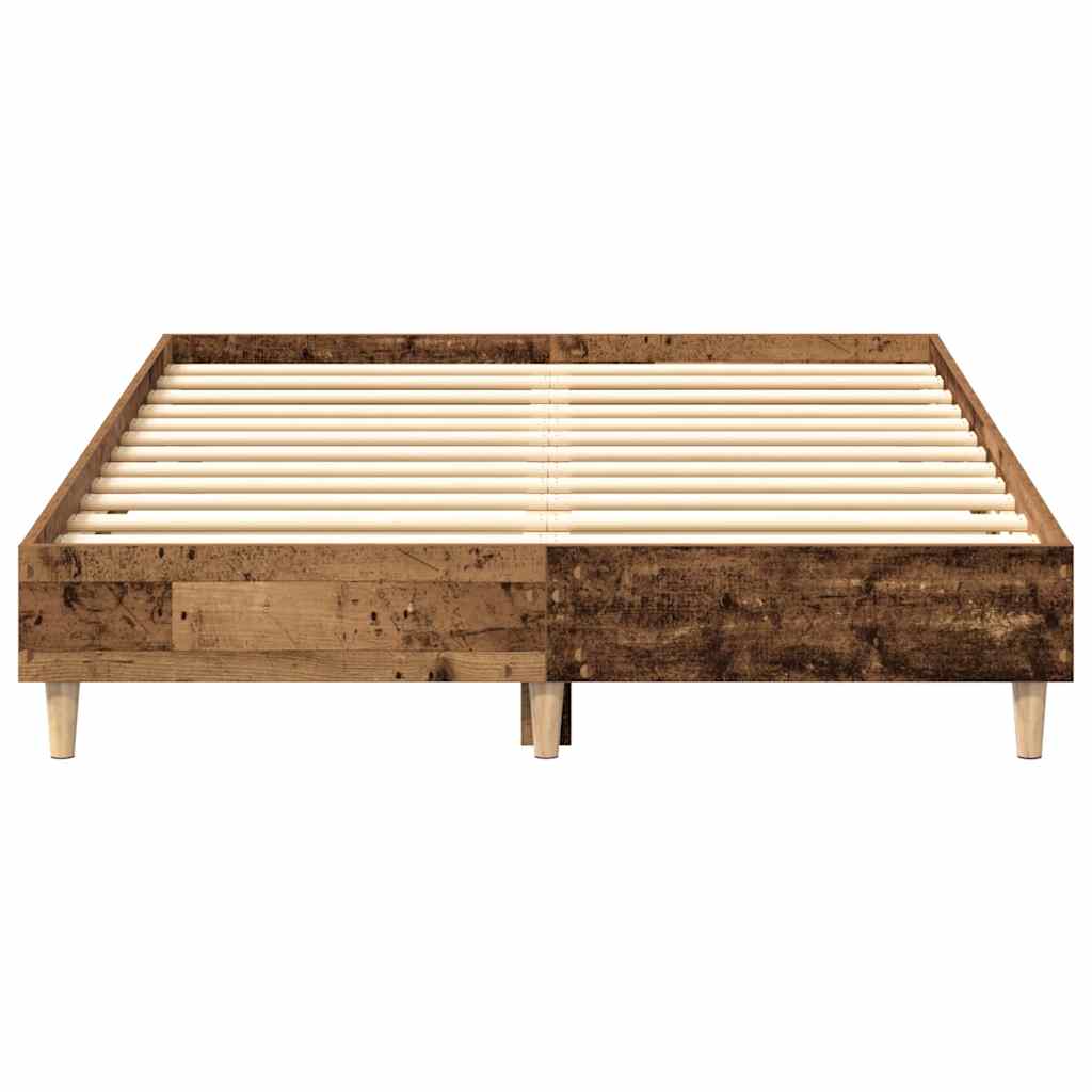 Bed Frame No Mattress Old Wood 120x190 cm Small Double Engineered Wood