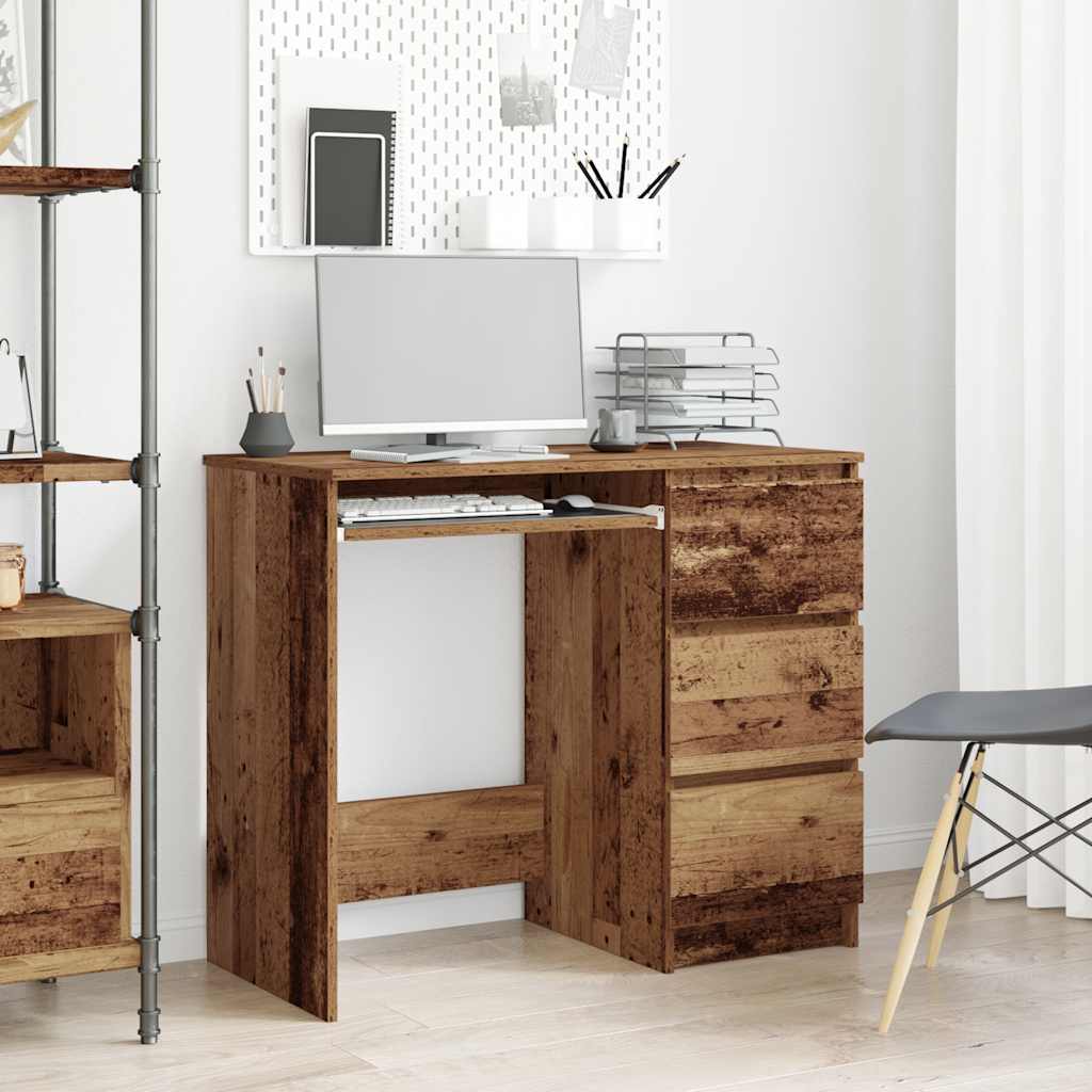 Desk Old Wood 90x45x76 cm Engineered Wood