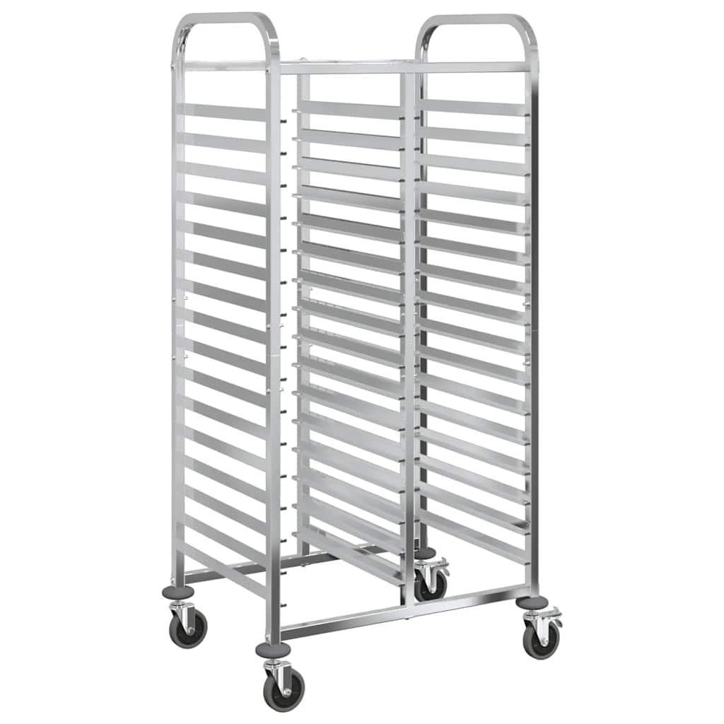 Tray Trolley with 32 GN Containers 75x55x162.5 cm Stainless Steel