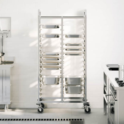 Tray Trolley with 32 GN Containers 75x55x162.5 cm Stainless Steel