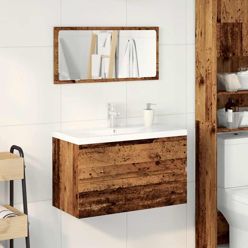 Bathroom Furniture Set Old Wood Engineered Wood