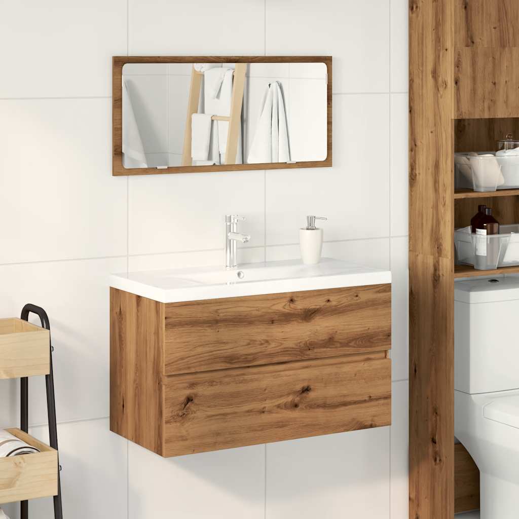 Bathroom Furniture Set Artisan Oak Engineered Wood