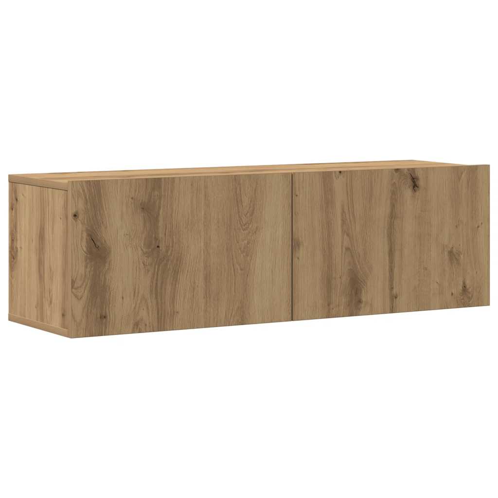 Wall Mounted TV Cabinets 4 pcs Artisan Oak 100x30x30 cm