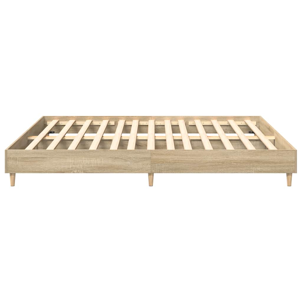 Bed Frame without Mattress Sonoma Oak 180x200cm Engineered Wood