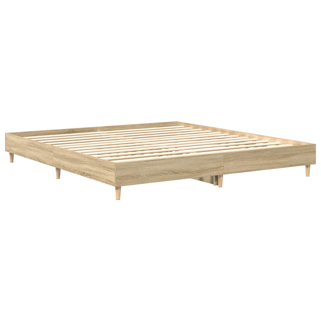 Bed Frame without Mattress Sonoma Oak 180x200cm Engineered Wood