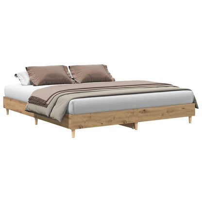 Bed Frame without Mattress Artisan Oak 180x200cm Engineered Wood