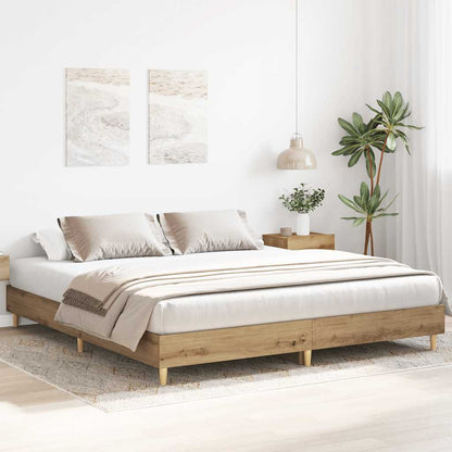 Bed Frame without Mattress Artisan Oak 180x200cm Engineered Wood