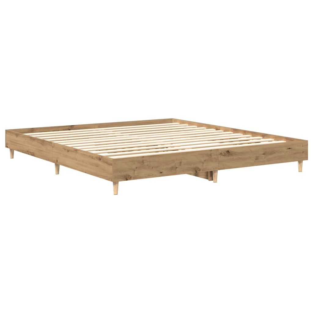 Bed Frame without Mattress Artisan Oak 180x200cm Engineered Wood