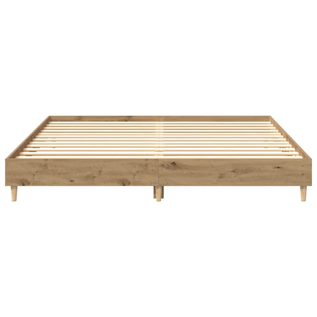 Bed Frame without Mattress Artisan Oak 180x200cm Engineered Wood