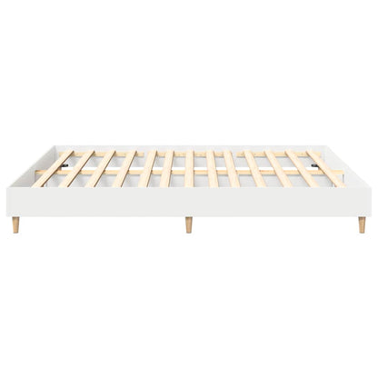 Bed Frame without Mattress White 160x200cm Engineered Wood