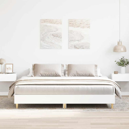 Bed Frame without Mattress White 160x200cm Engineered Wood