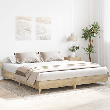 Bed Frame without Mattress Sonoma Oak 160x200cm Engineered Wood