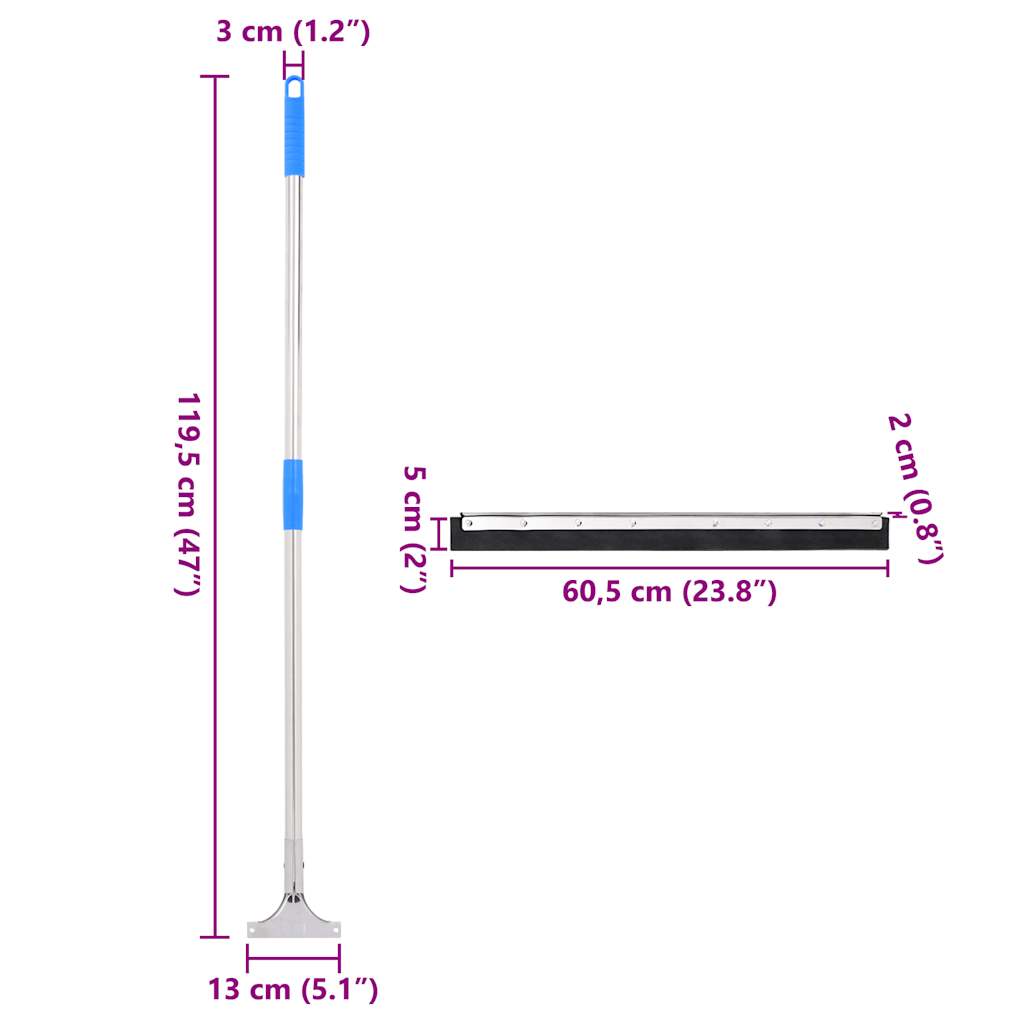 Floor Squeegees 5 pcs 60.5x119.5 cm Steel and Rubber