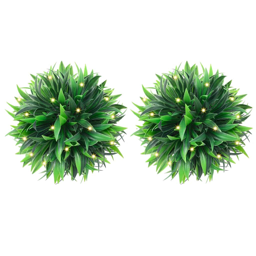 Artificial Boxwood Balls with LED Lights 4 pcs Green 15 cm