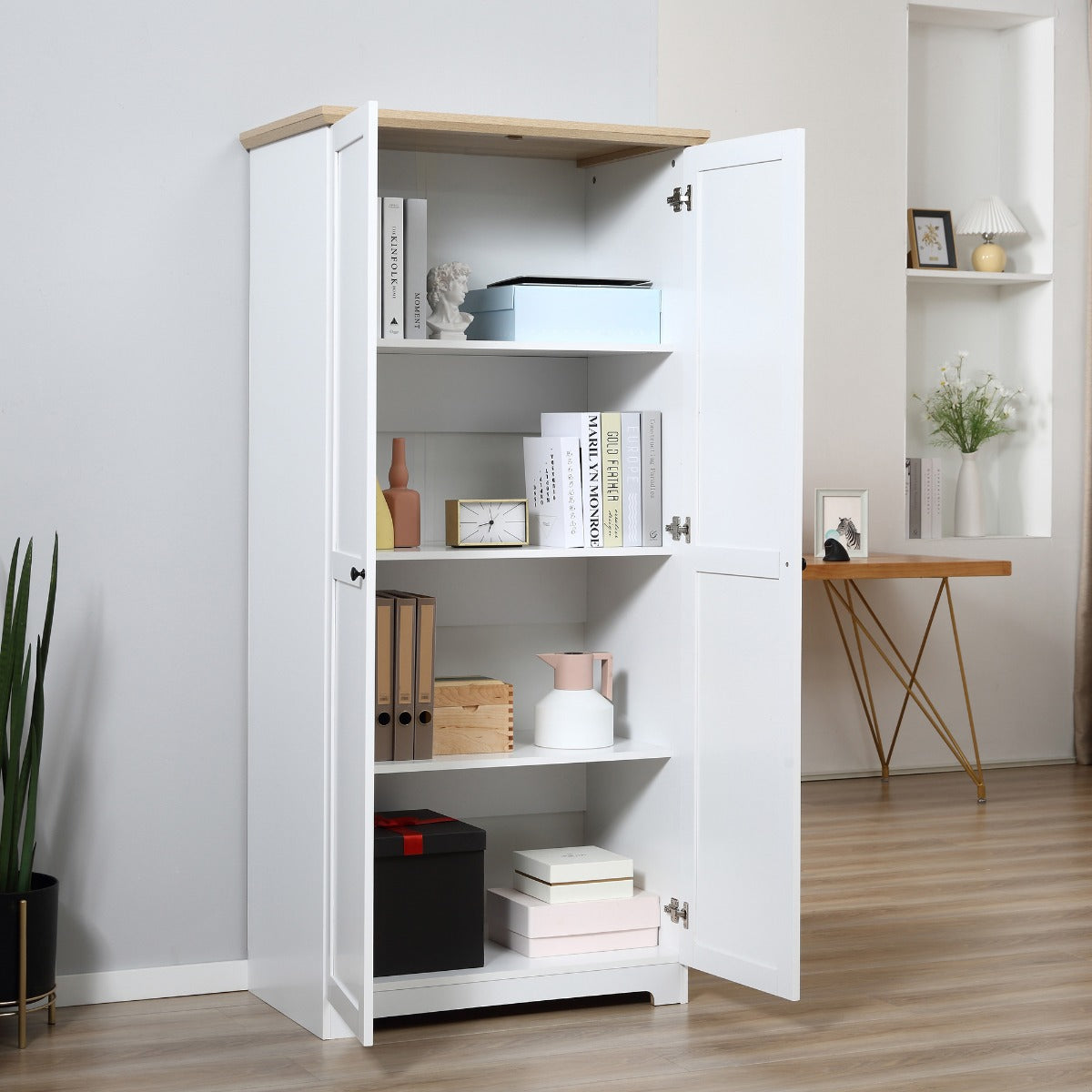 Homcom 172cm Wooden Kitchen Storage Cabinet