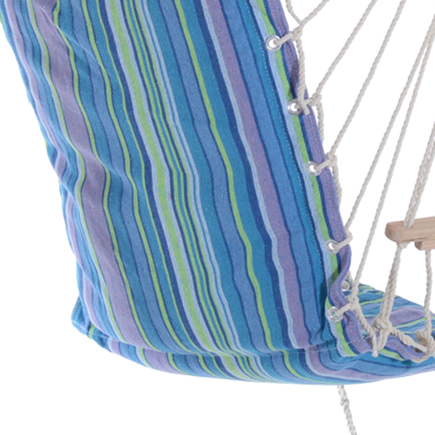 Outsunny Hanging Rope Chair with Soft Padded Seat & Backrest