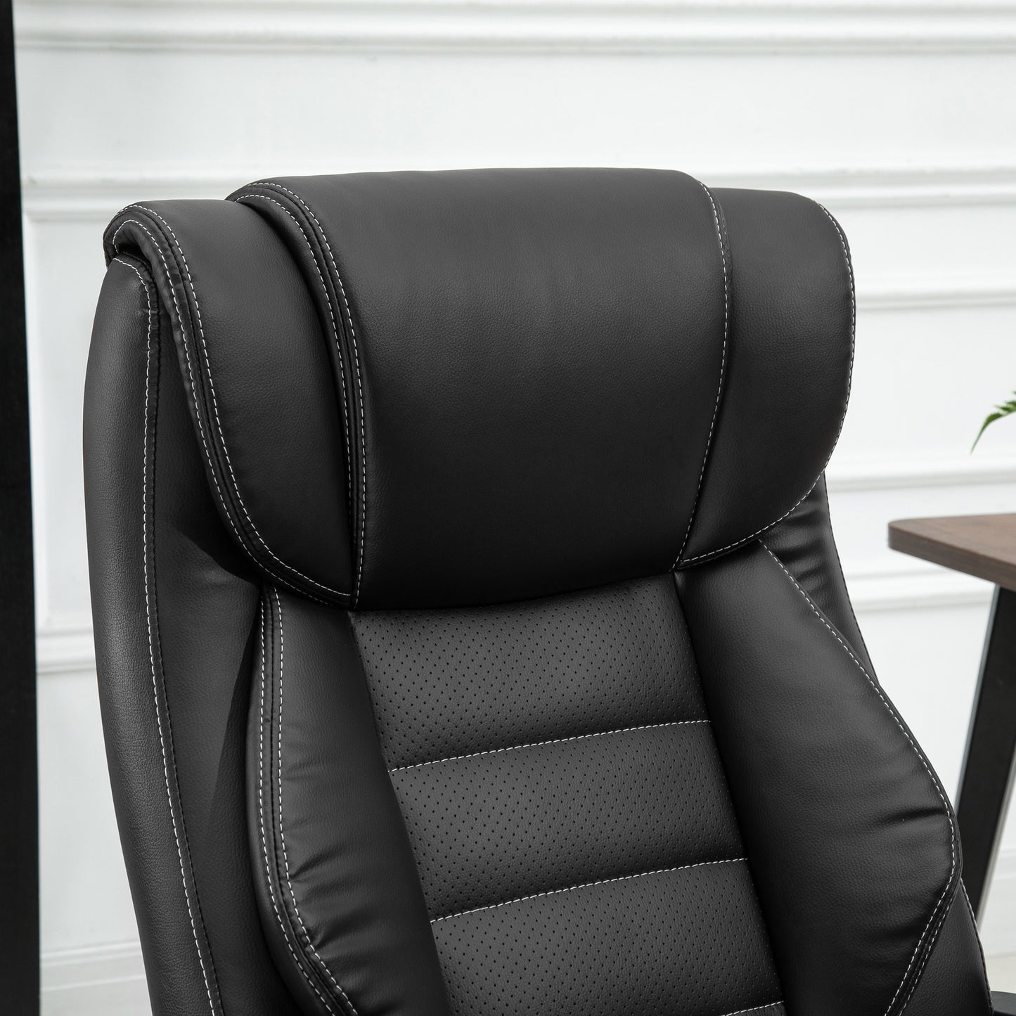 Vinsetto Faux Leather Massage Executive Office Chair - Black