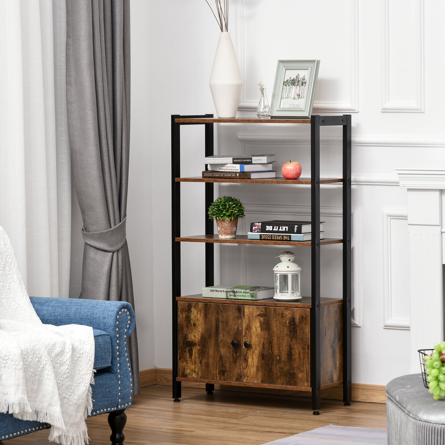 Homcom Industrial-Style Shelving Unit