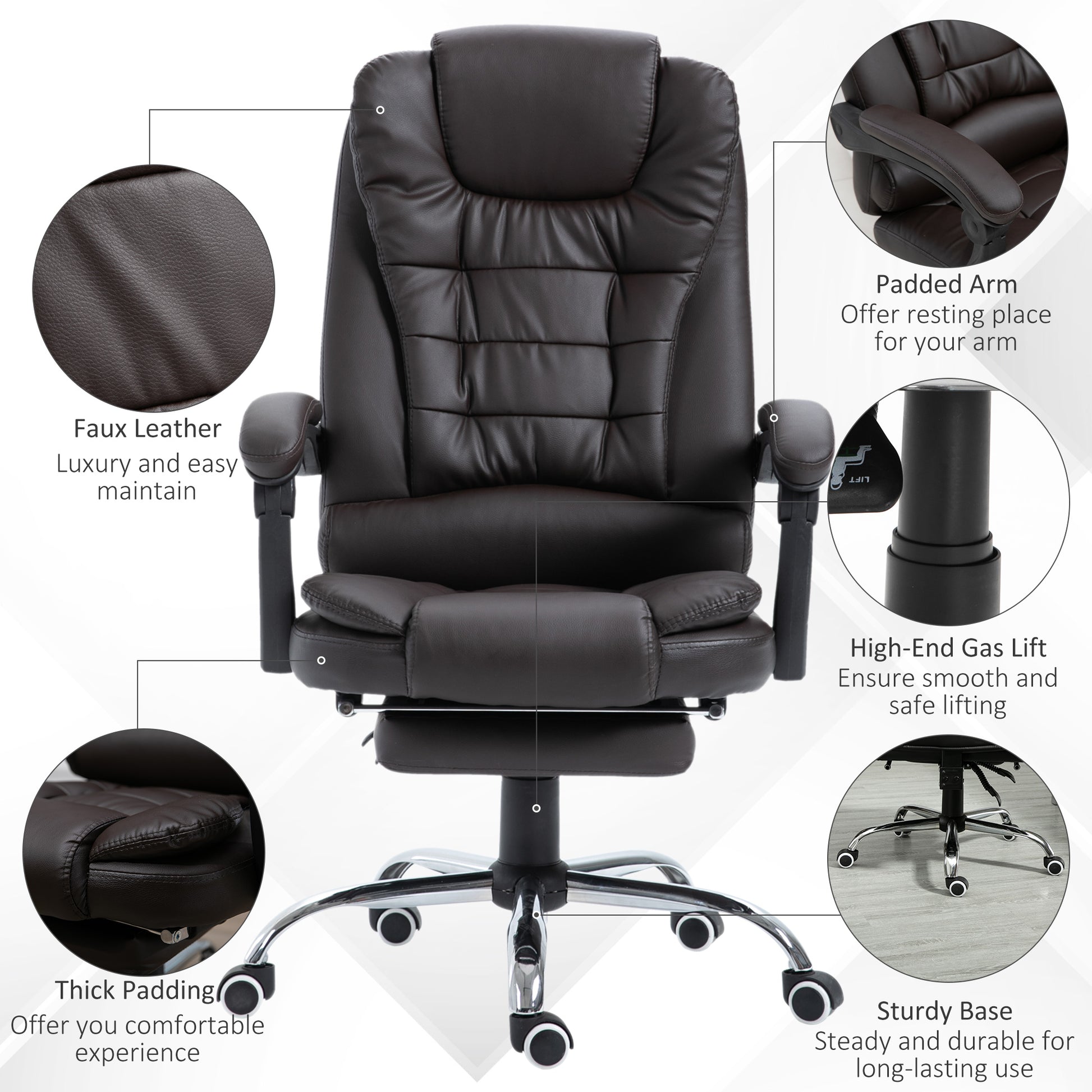 Homcom PU Leather Executive Office Chair