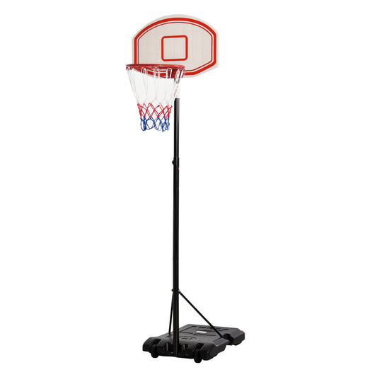 Homcom Portable Basketball Stand 175-215cm Adjustable Height Sturdy Rim Hoop Base Net