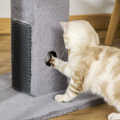 PawHut Cat Scratching Post 79cm Tall Scratcher Climber Cat Tree Activity Centre Grey